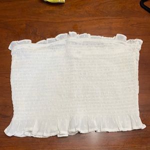 White Ruffle Bandeau